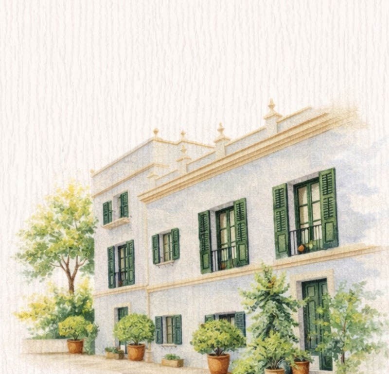 Ilustración de la Masía Aldamar